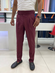 2 button Wine Gurkha pant