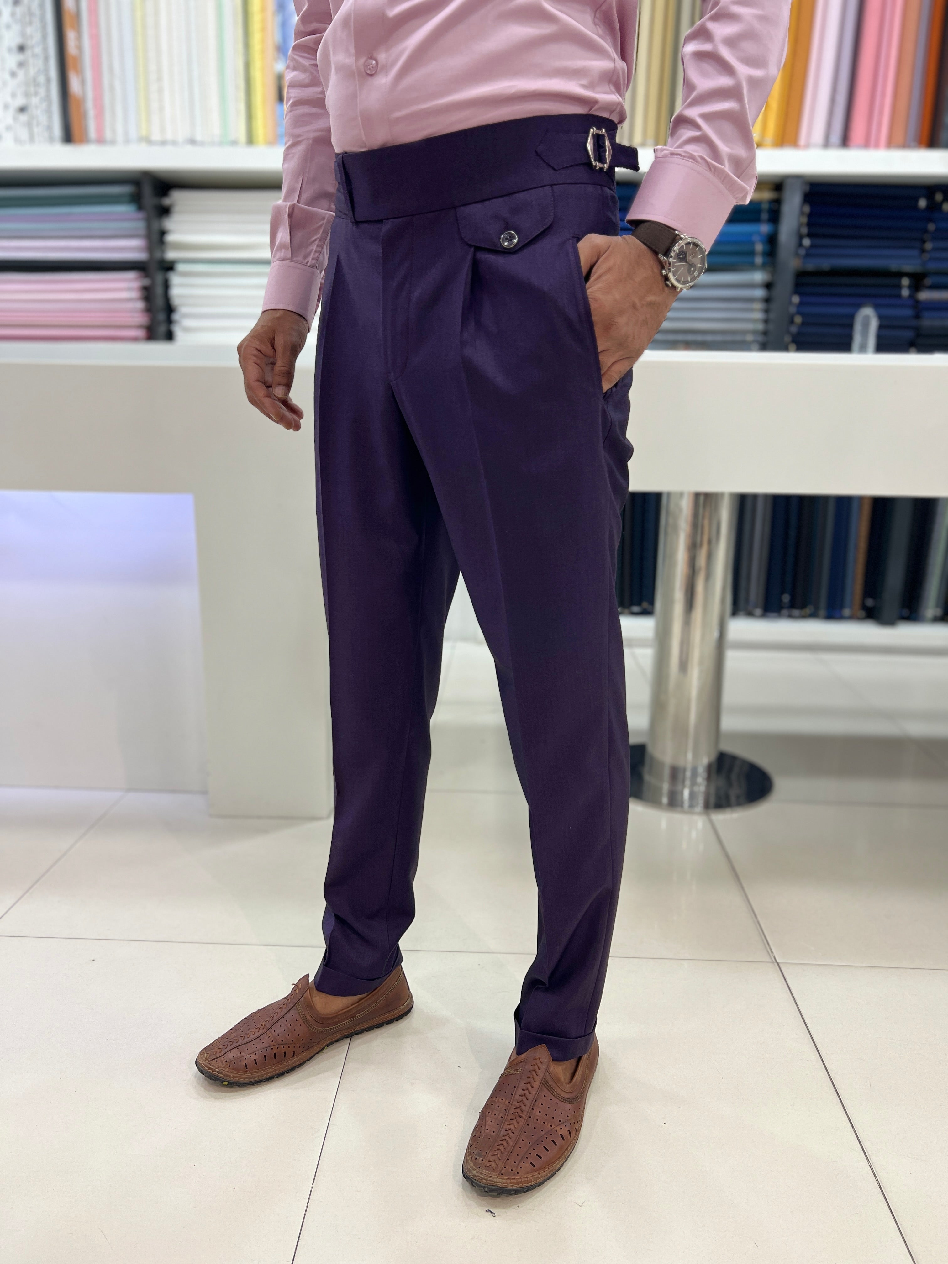 Purple Gurkha pant