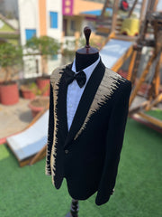 Tuxedo with nalki work by zuber stylo