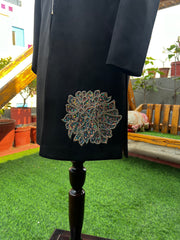 Zipper achkan with handwork