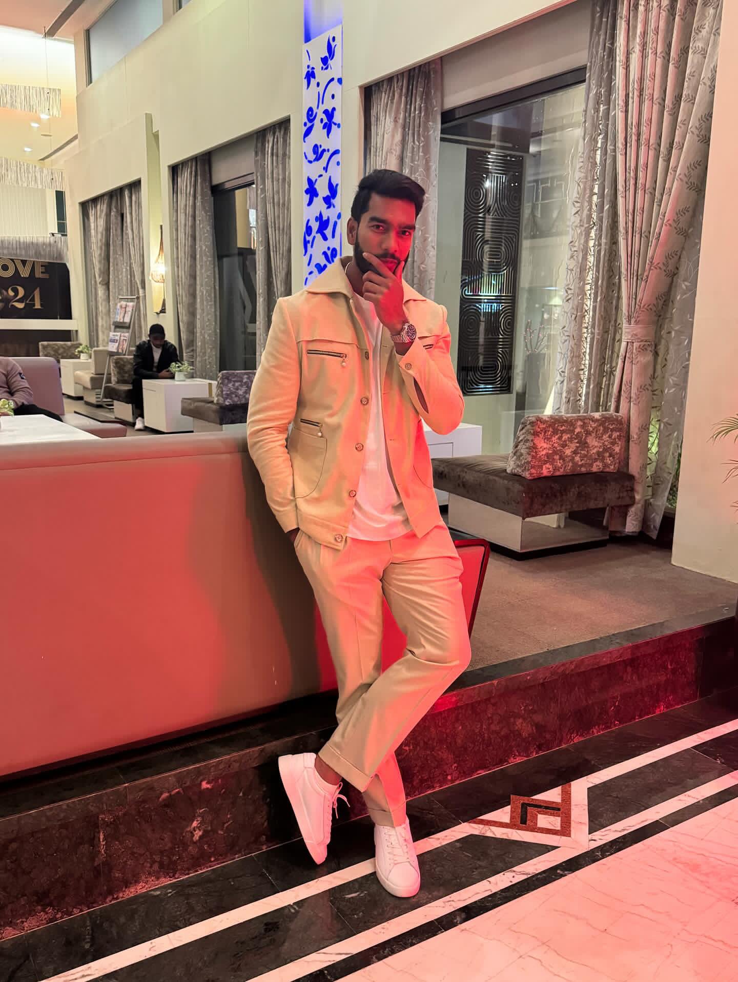 VENKATESH IYER Cream casual jacket and Gurkha trouser