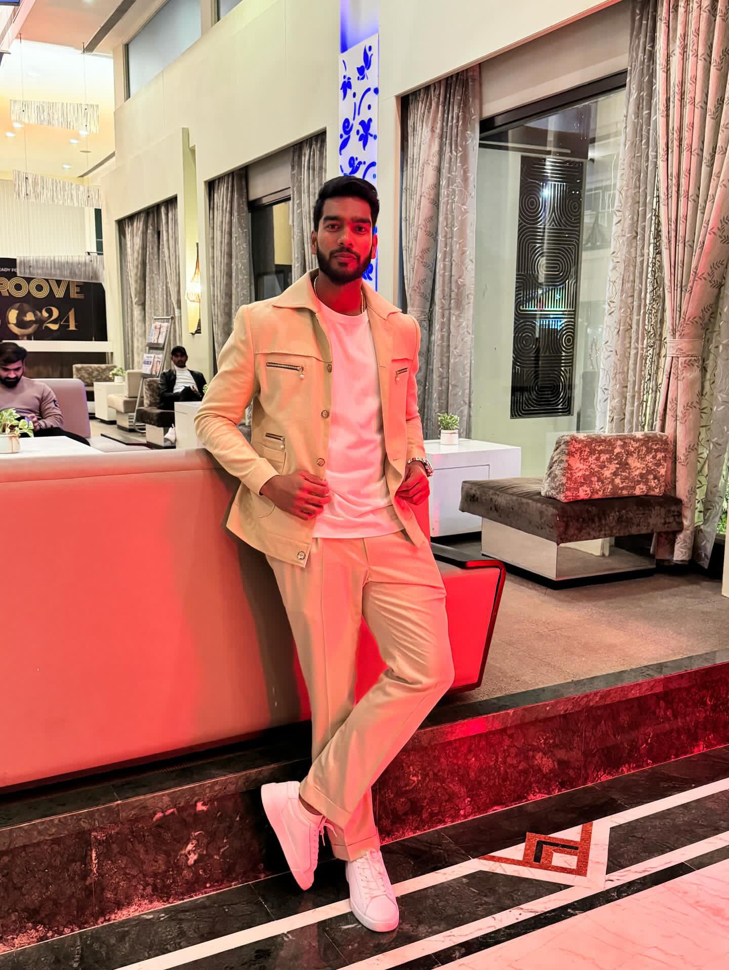 VENKATESH IYER Cream casual jacket and Gurkha trouser