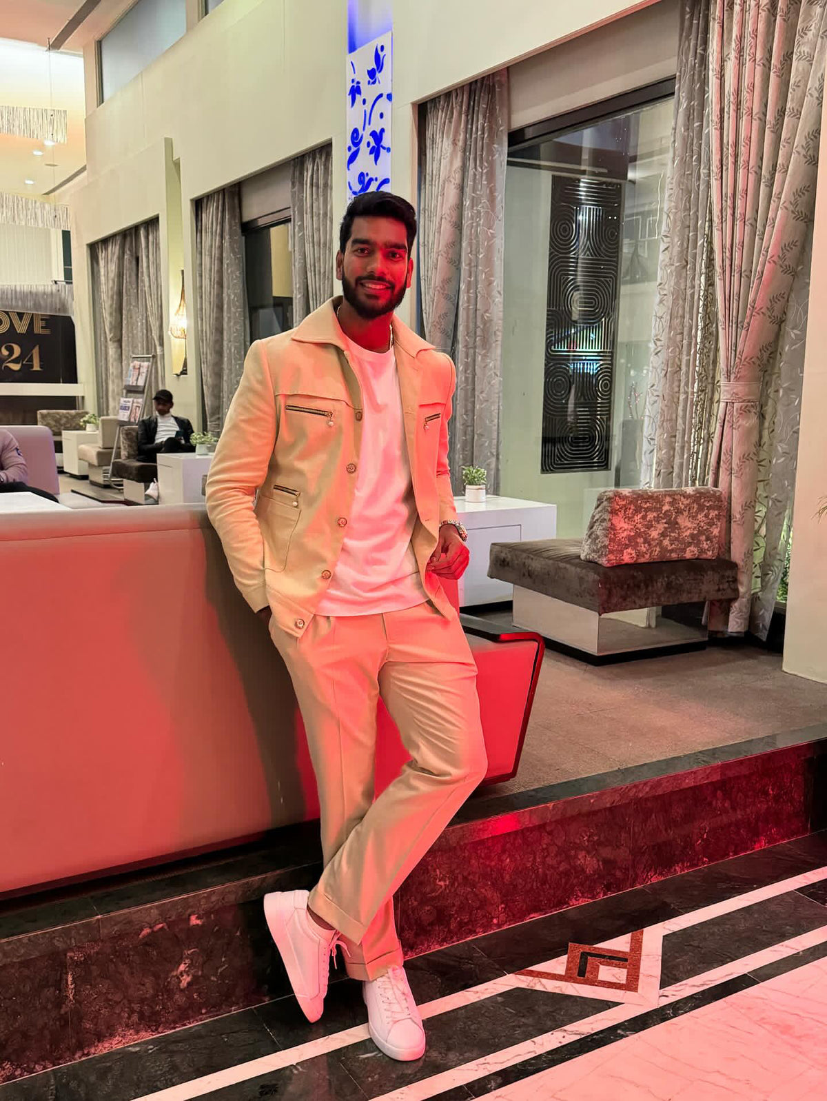 VENKATESH IYER Cream casual jacket and Gurkha trouser