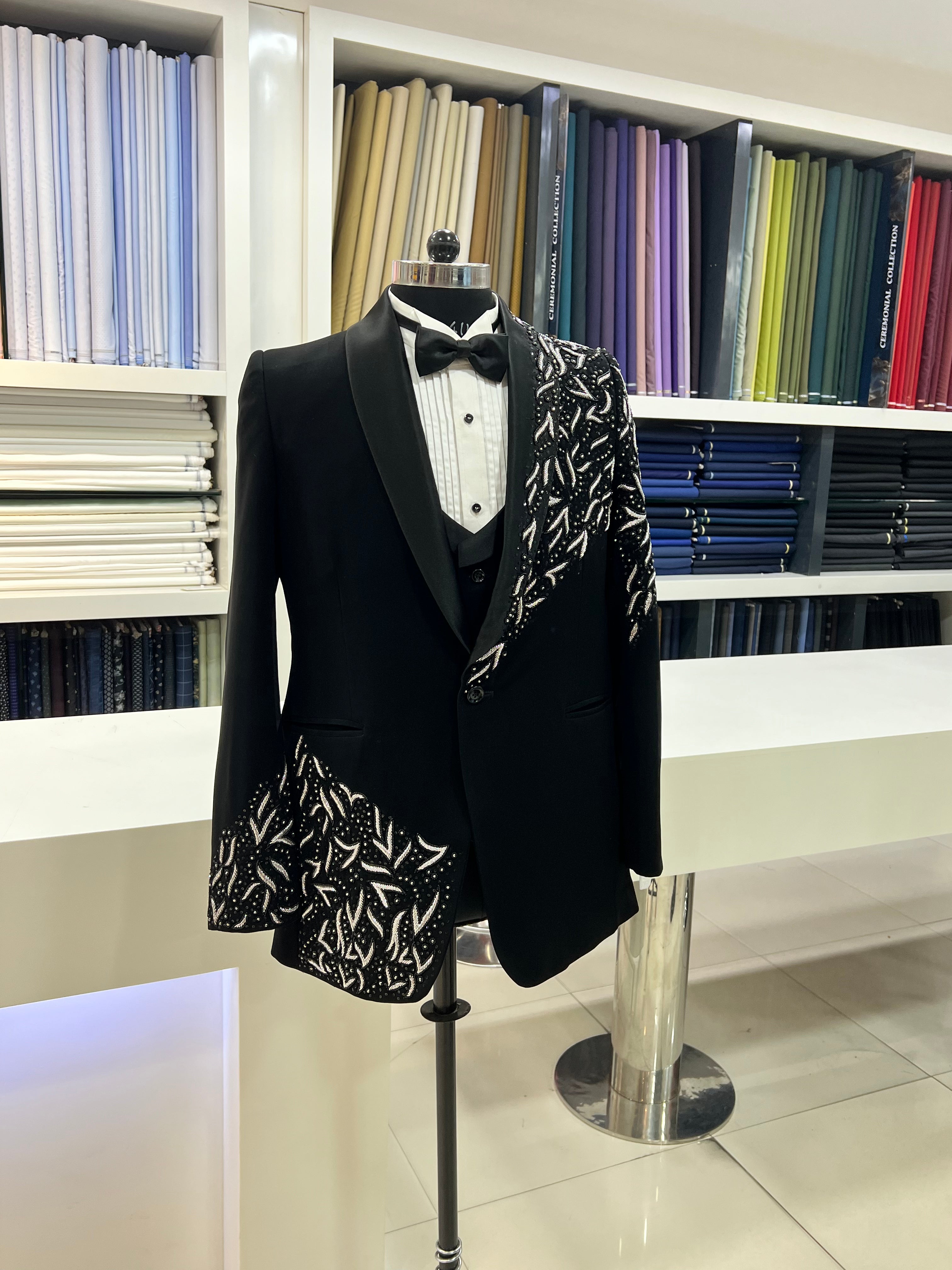 3 piece tuxedo with elegant work