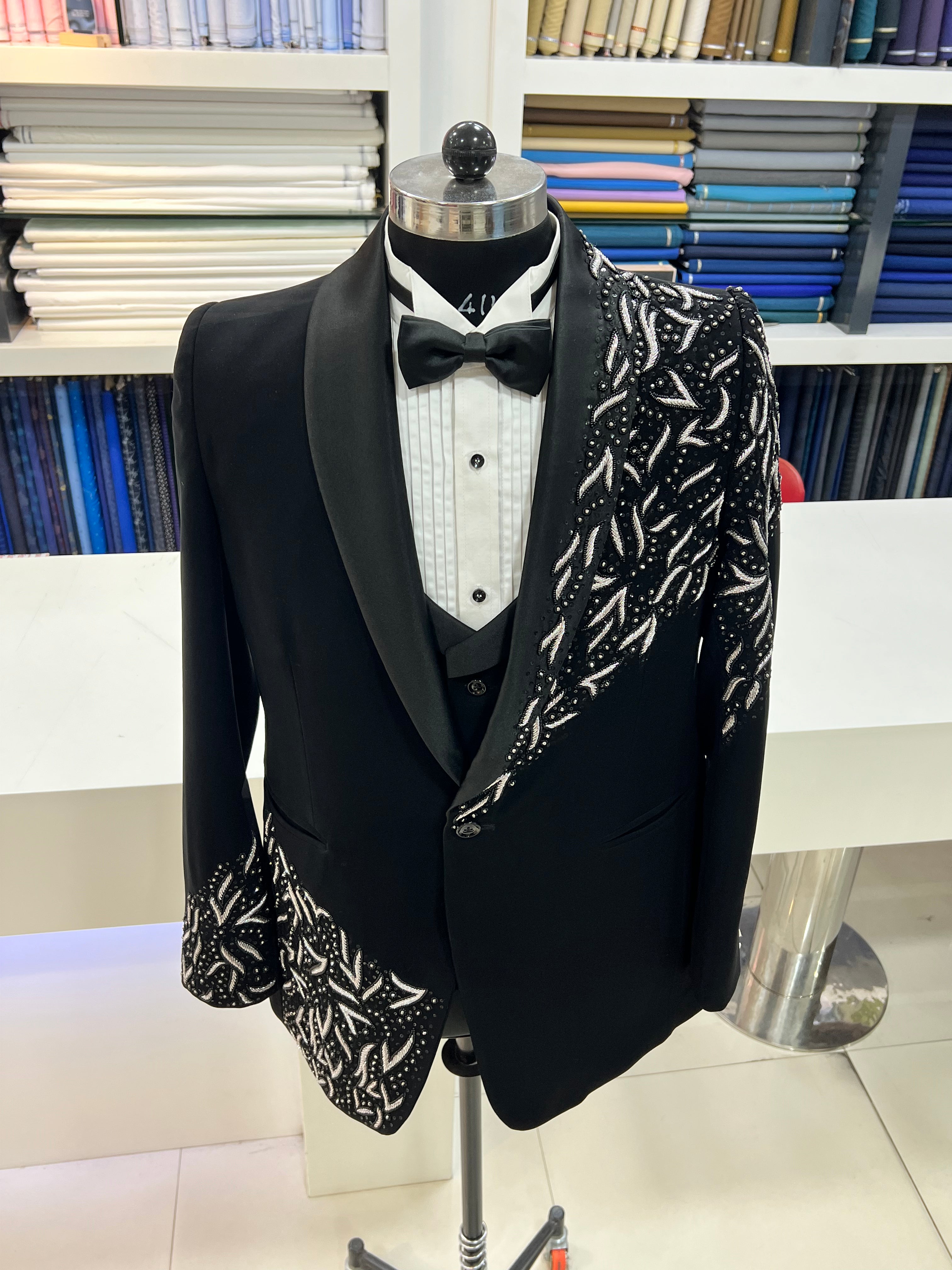 3 piece tuxedo with elegant work