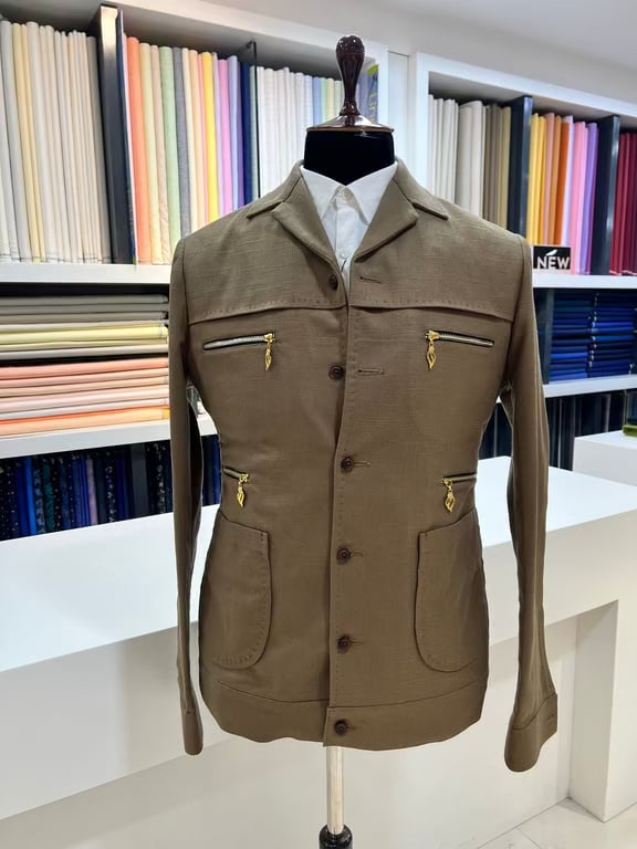 Brown casual jacket BY ZUBER STYLO