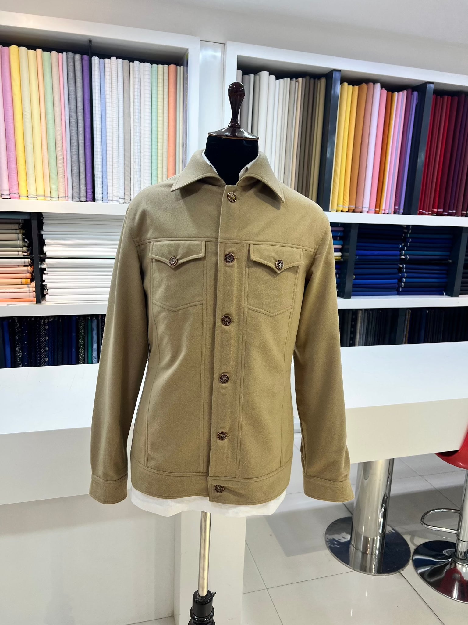 Elevate Your Style with the Khaki Casual Jacket by ZUBER STYLO