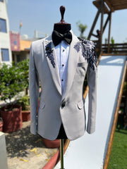 Elegant Grey Tuxedo by ZUBER STYLO