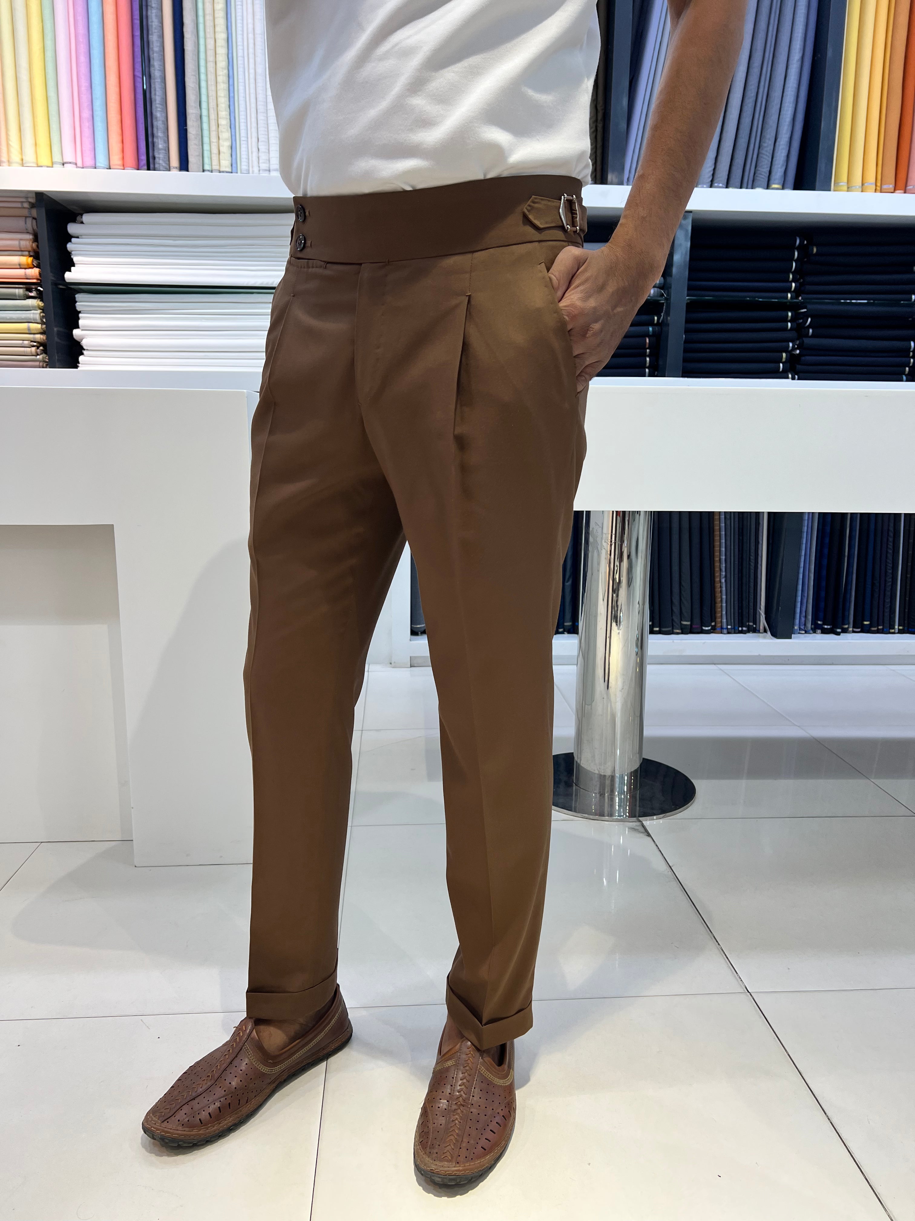 2 botton gurkha pant with single plated by zuber STYLO