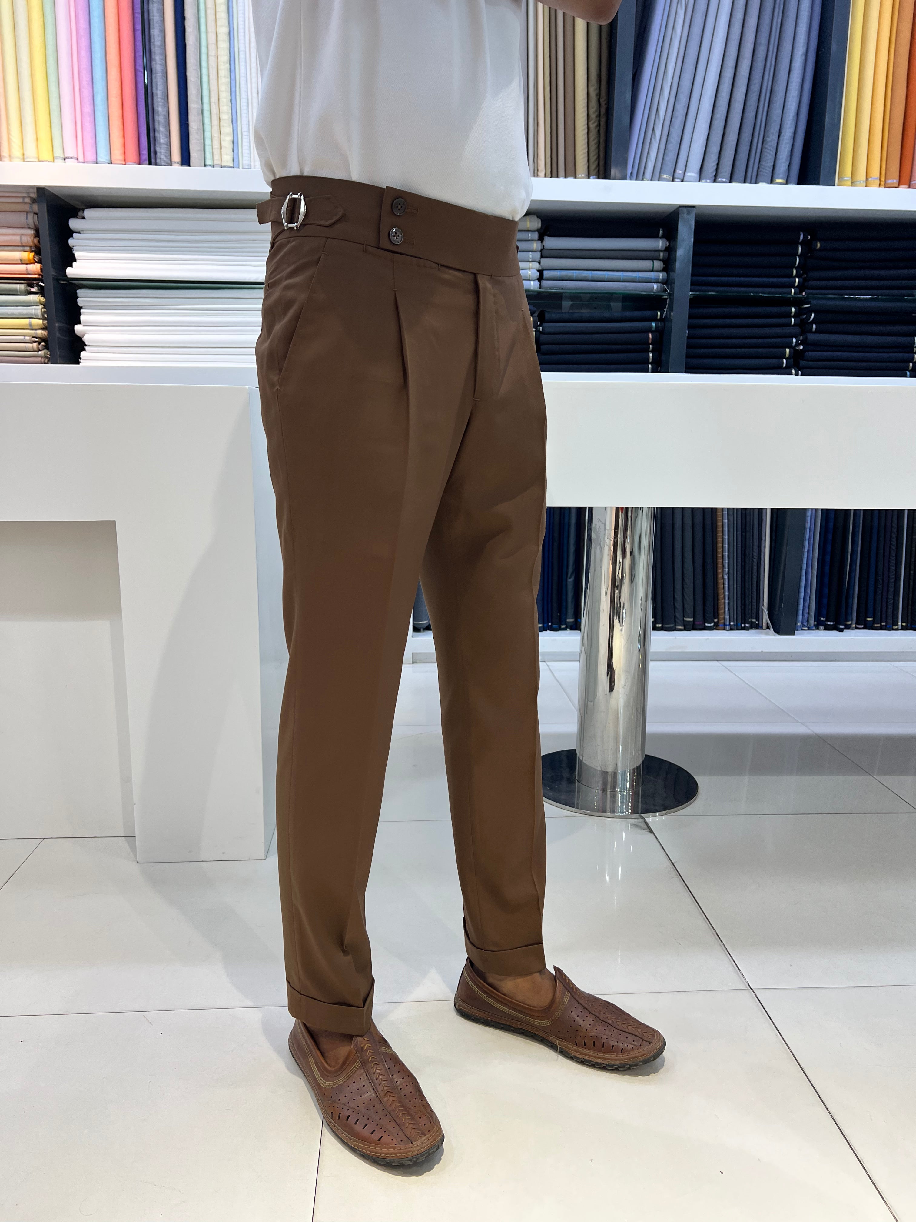 2 botton gurkha pant with single plated by zuber STYLO